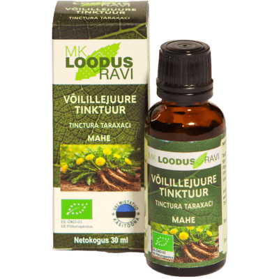 Võilillejuure tinktuur, 30 ml, mahe